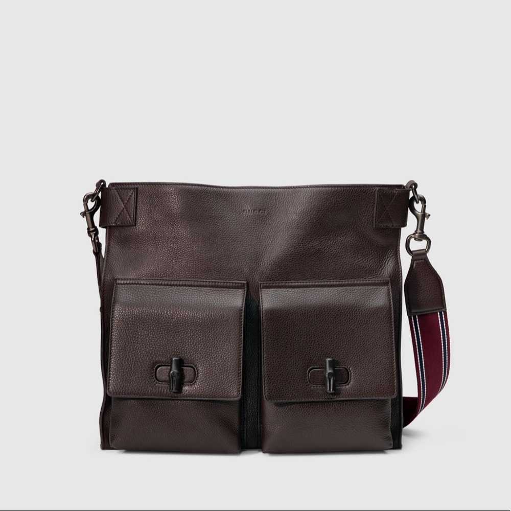 Authentic Gucci Messenger Bag with Bamboo details